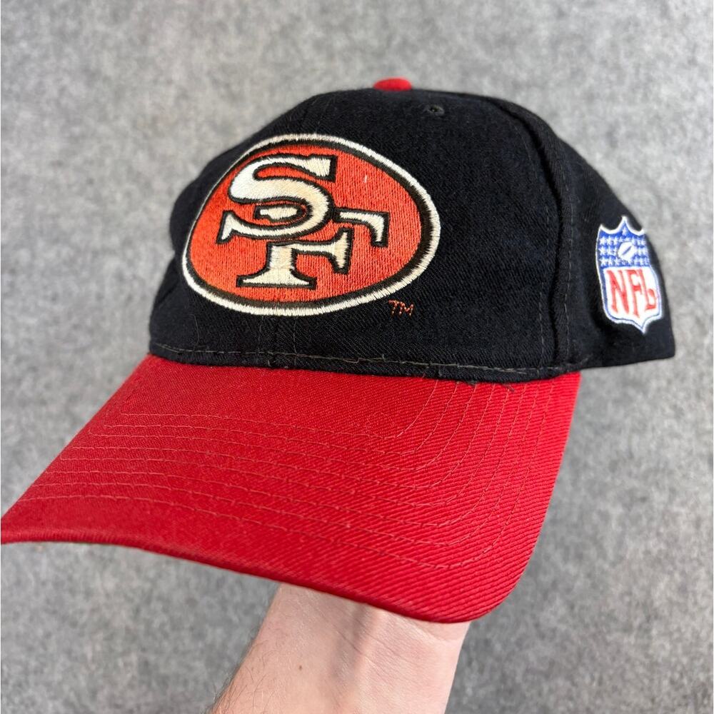 VTG 90s Starter San Francisco 49ers Hat Cap Mens One Size Black Red Wool NFL USA